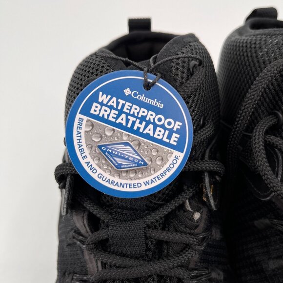 Columbia Trailstorm Mid Waterproof Hiking Boots Size 12 Black Dark Grey Mesh - Picture 11 of 14